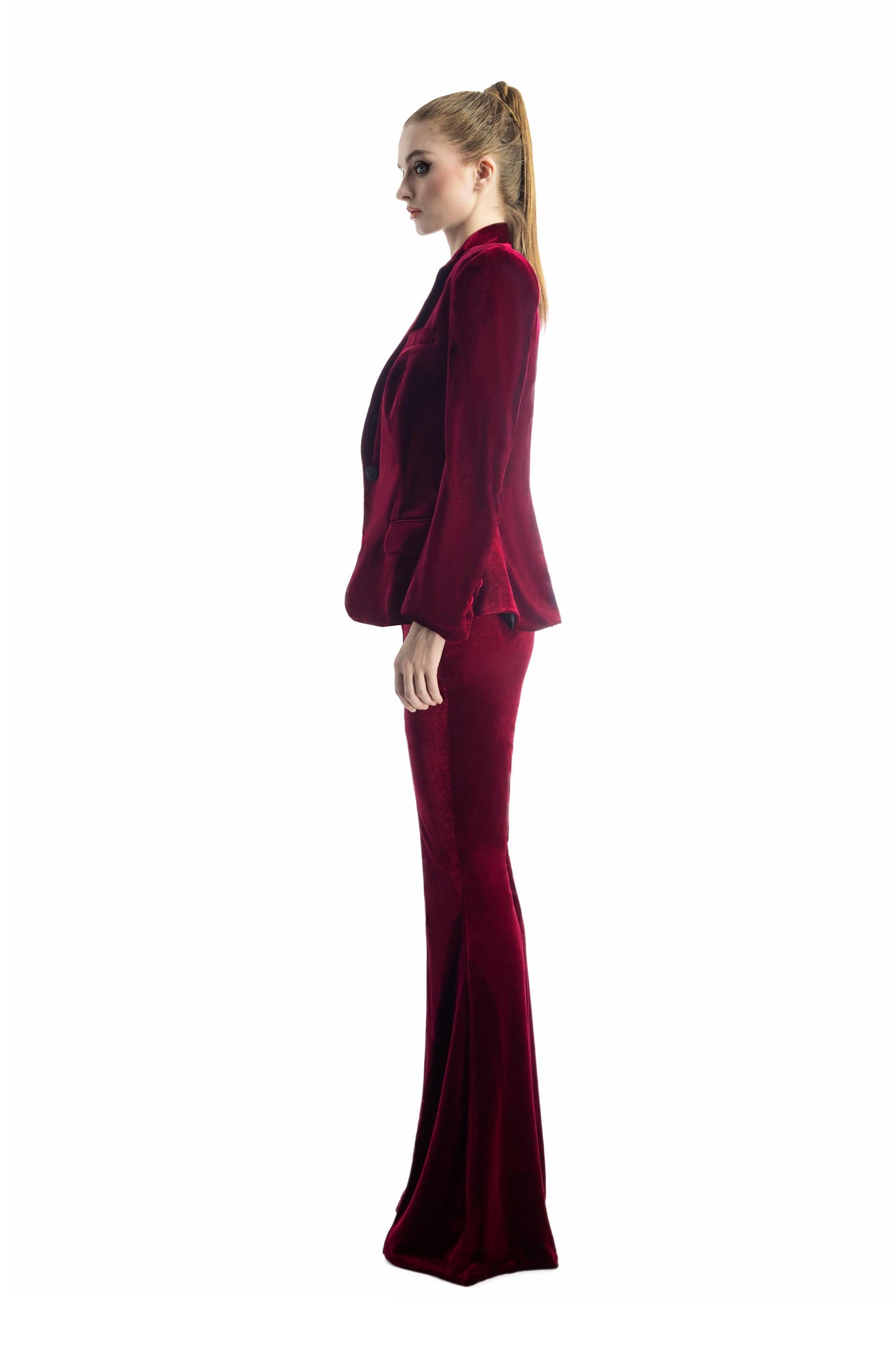 Dazzling Ember Suit - Red Velvet Luxury Suit 
