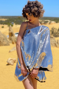 Buy Online Mirage Shimmer Metallic Sequin Dress