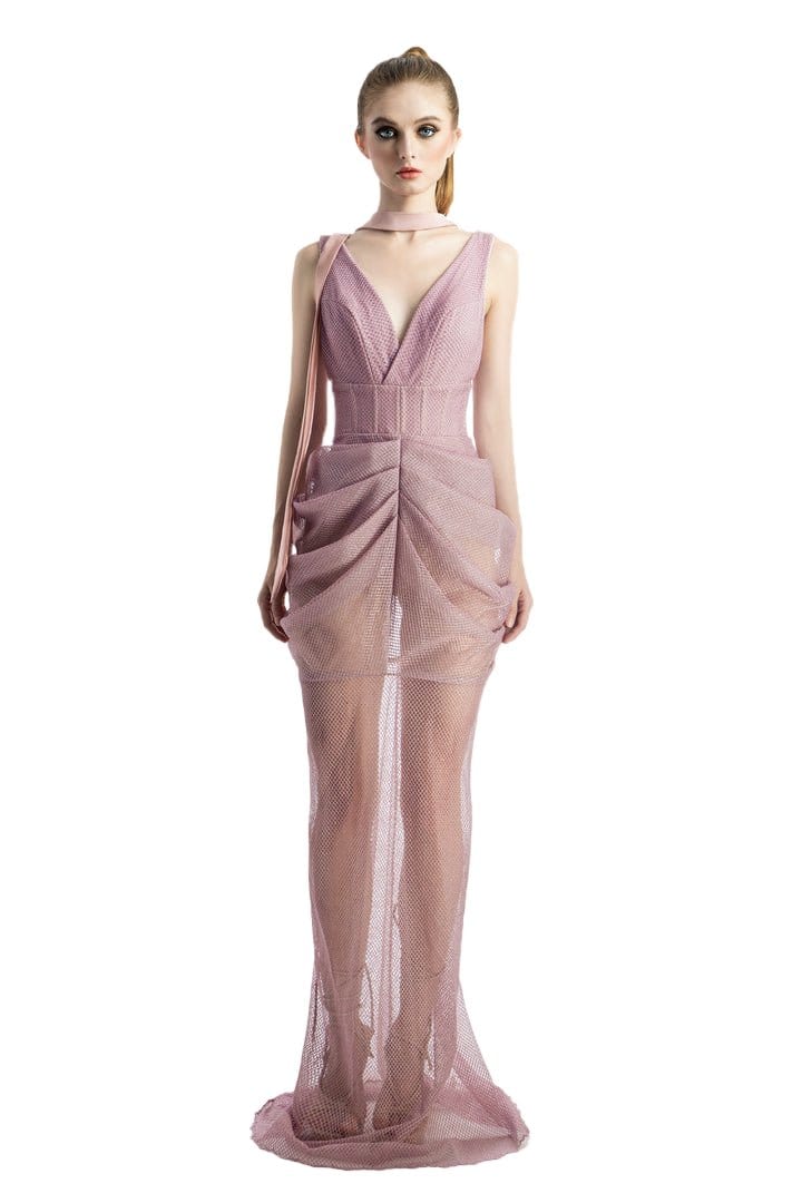 Majestic Orchid Gown - Elegant Pink Gown