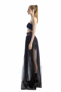 black GILDED ELEGANCE SKIRT